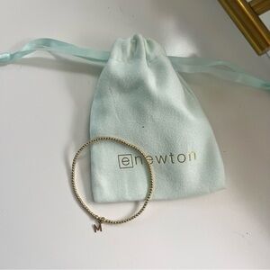 🩵 dainty gold M bracelet by enewton